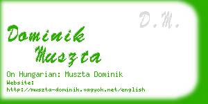 dominik muszta business card